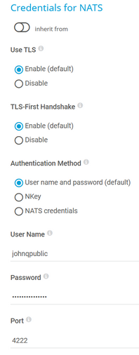 Credentials for NATS