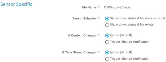 Sensor Specific